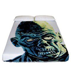 Zombie Fitted Sheet (california King Size) by Valentinaart