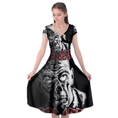 Zombie Cap Sleeve Wrap Front Dress by Valentinaart