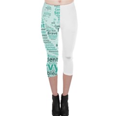 Belicious World Curvy Girl Wordle Capri Leggings  by beliciousworld