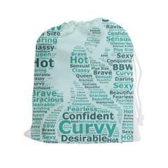 Belicious World Curvy Girl Wordle Drawstring Pouches (xxl) by beliciousworld