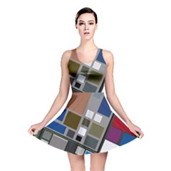 Abstract Composition Reversible Skater Dress by Nexatart