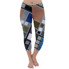 Abstract Composition Capri Winter Leggings  by Nexatart