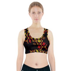 Algorithmic Drawings Sports Bra With Pocket