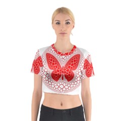 Butterfly Cotton Crop Top by Nexatart