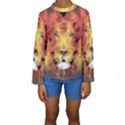 Fractal Lion Kids  Long Sleeve Swimwear View1