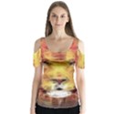 Fractal Lion Butterfly Sleeve Cutout Tee  View1