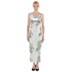 Trees Tile Horizonal Fitted Maxi Dress