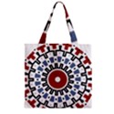 Mandala Art Ornament Pattern Zipper Grocery Tote Bag View1