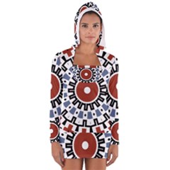Mandala Art Ornament Pattern Long Sleeve Hooded T-shirt by Nexatart