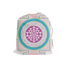 Mandala Design Arts Indian Drawstring Pouches (large)  by Nexatart