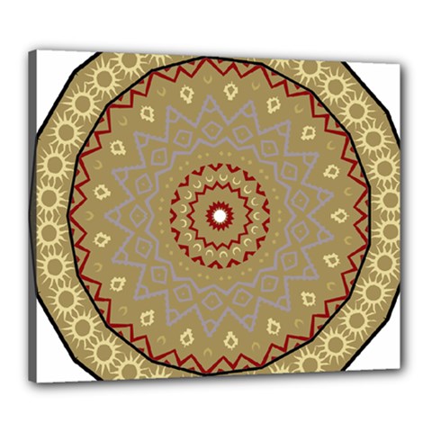 Mandala Art Ornament Pattern Canvas 24  X 20  by Nexatart