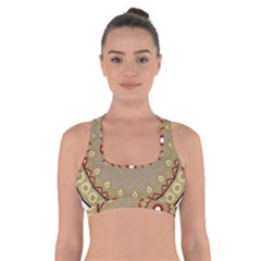 Mandala Art Ornament Pattern Cross Back Sports Bra