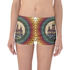 Building Mandala Palace Boyleg Bikini Bottoms by Nexatart