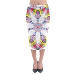 Colorful Chromatic Psychedelic Midi Pencil Skirt by Nexatart