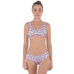 Multicolor Graphic Pattern Criss Cross Bikini Set by dflcprints