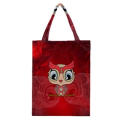 Cute Colorful  Owl, Mandala Design Classic Tote Bag by FantasyWorld7