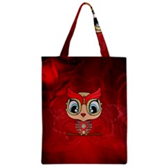 Cute Colorful  Owl, Mandala Design Zipper Classic Tote Bag by FantasyWorld7