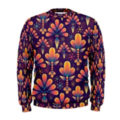 Floral Abstract Purple Pattern Men s Sweatshirt