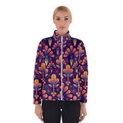 Floral Abstract Purple Pattern Winterwear