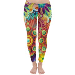 Colorful Abstract Pattern Kaleidoscope Classic Winter Leggings