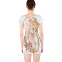 Vintage Floral Illustration Short Sleeve Bodycon Dress View2