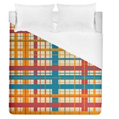 Plaid Pattern Duvet Cover (queen Size) by linceazul