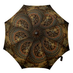 Steampunk, Awesoeme Clock, Rusty Metal Hook Handle Umbrellas (large) by FantasyWorld7