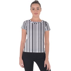 Barcode Short Sleeve Sports Top  by stockimagefolio1