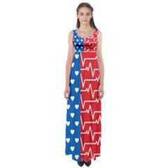Usa Flag Empire Waist Maxi Dress by stockimagefolio1