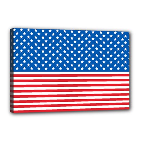 Usa Flag Canvas 18  X 12  by stockimagefolio1