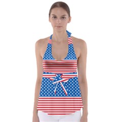 Usa Flag Babydoll Tankini Top by stockimagefolio1