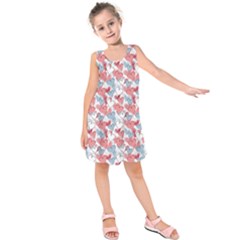 Pink & White Hearts Kids  Sleeveless Dress by PattyVilleDesigns