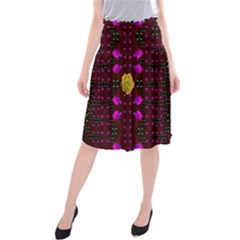 Roses In The Air For Happy Feelings Midi Beach Skirt