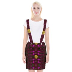 Roses In The Air For Happy Feelings Braces Suspender Skirt