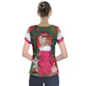 Christmas, Funny Kitten With Gifts Short Sleeve Front Detail Top View2