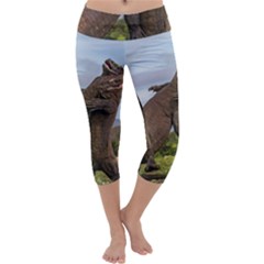 Komodo Dragons Fight Capri Yoga Leggings