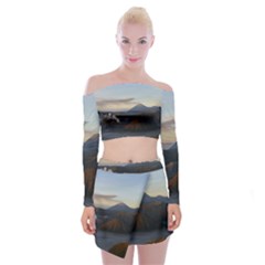 Sunrise Mount Bromo Tengger Semeru National Park  Indonesia Off Shoulder Top With Skirt Set by Nexatart