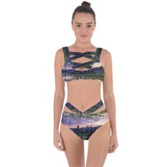 Tamblingan Morning Reflection Tamblingan Lake Bali  Indonesia Bandaged Up Bikini Set  by Nexatart