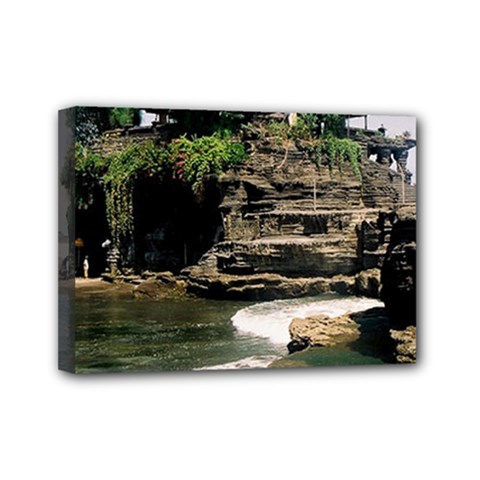 Tanah Lot Bali Indonesia Mini Canvas 7  X 5 