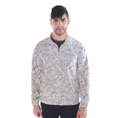 Small Floral Flowers Pattern  Wind Breaker (men) by paulaoliveiradesign