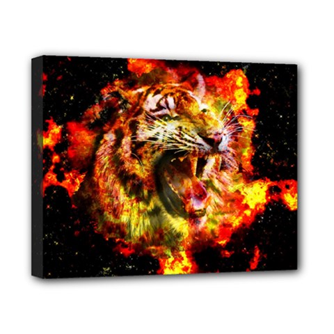 Fire Tiger Canvas 10  X 8  by stockimagefolio1