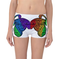 Rainbow Butterfly  Boyleg Bikini Bottoms by Valentinaart