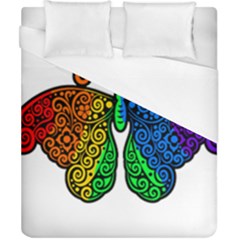 Rainbow Butterfly  Duvet Cover (california King Size) by Valentinaart