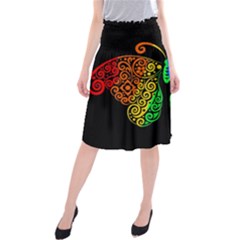 Rainbow butterfly  Midi Beach Skirt