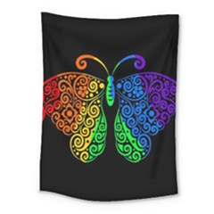 Rainbow butterfly  Medium Tapestry