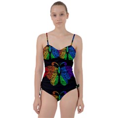 Rainbow butterfly  Sweetheart Tankini Set