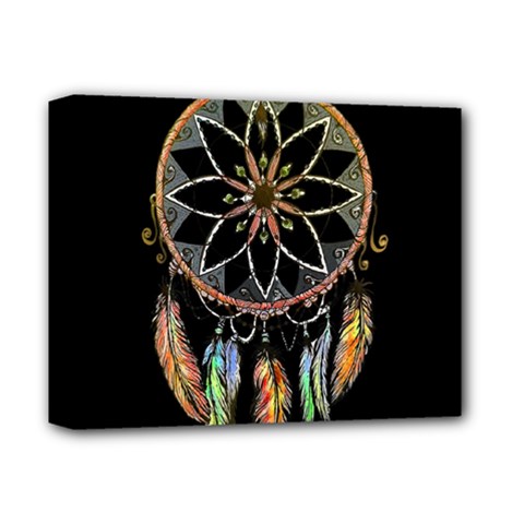 Dreamcatcher  Deluxe Canvas 14  X 11  by Valentinaart