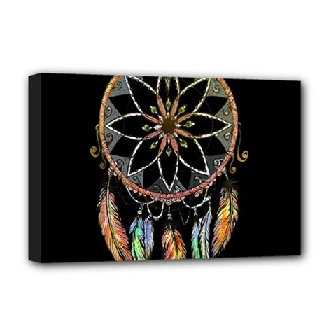 Dreamcatcher  Deluxe Canvas 18  X 12   by Valentinaart