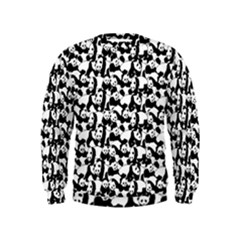 Panda Pattern Kids  Sweatshirt by Valentinaart