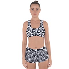 Panda Pattern Racerback Boyleg Bikini Set